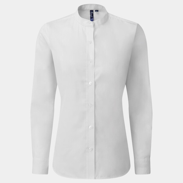 Premier Ladies Banded Collar Grandad Shirt Thumbnail