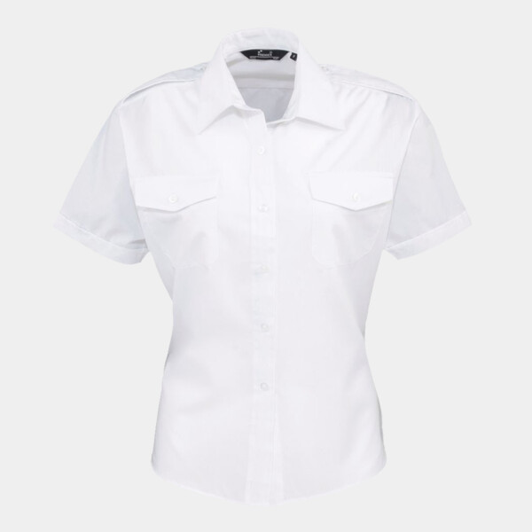 Premier Ladies Short Sleeve Pilot Shirt Thumbnail