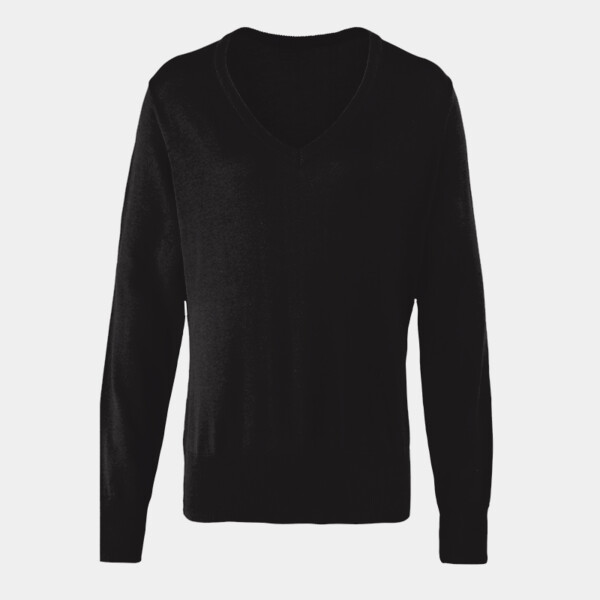 Premier Ladies Knitted Cotton Acrylic V Neck Sweater Thumbnail