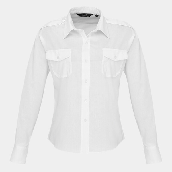 Premier Ladies Long Sleeve Pilot Shirt Thumbnail