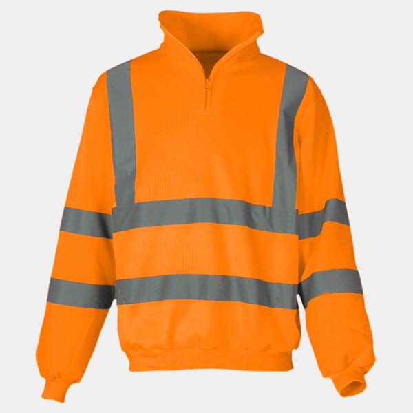 Yoko Hi-Vis Zip Neck Sweatshirt Thumbnail