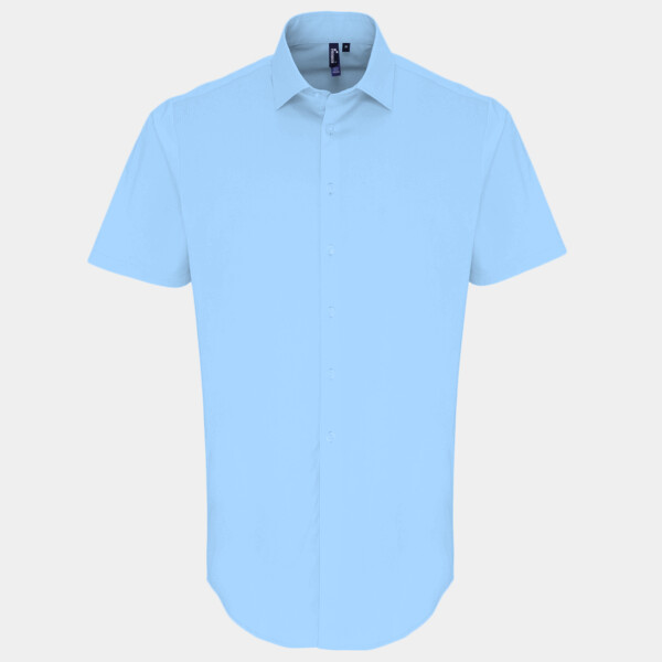 Premier Short Sleeve Stretch Fit Poplin Shirt Thumbnail
