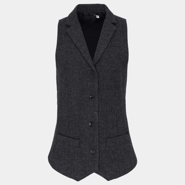 Premier Ladies Herringbone Waistcoat Thumbnail